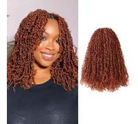 Toyotress Yanky Twist Lot de 8 paquets (30 mèches/pièce) de cheveux au crochet 30,5 cm Fluffy Spring Mini Twist Passion Twist Orange Pre-Looped Crochet Braids (30 cm, 350#-8P)