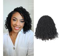 Toyotress Yanky Twist Lot de 8 paquets (30 mèches/pièce) de cheveux au crochet Fluffy Spring Mini Twist Passion Twist - Noir profond - Tresses au crochet pré-bouclées (20,3 cm, 1#-8P)