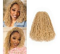 Toyotress Yanky Twist Lot de 8 paquets de 20,3 cm (30 mèches par pièce) Mini Twist Passion Twist, tresses au crochet pré-nouées blond miel (20,3 cm, F27)