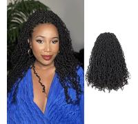 Toyotress Yanky Twist Lot de 8 paquets de 8 paquets de 30 mèches au crochet Twist Twist Mini Twist Passion Twist, noir de jais (40,6 cm, 1 #-8P)