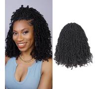 Toyotress Yanky Twist Lot de 8 paquets de cheveux tressés au crochet - 35,6 cm (30 mèches/pièce) - Cheveux tressés au crochet pré-bouclés (35,6 cm, n°2#-8P)