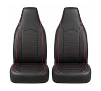 TOYOUN Classique Housses Siège Voiture Avant Simili-Cuir Universelle Housse de Sieges Auto Couvre Siege Auto Avant Convient à la Plupart des Voitures, Camions, SUV ou Camionnettes, Rouge