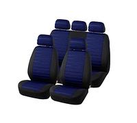 TOYOUN Ensemble de Housse Siege Voiture Bleu Housses Siège Auto Universelle Jeu Complet en Tissu Couverture de Siège de Voiture Couvre Sieges pour Avant et Arrière Accessoires Interieur 5pcs
