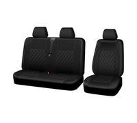 TOYOUN Housse de Sièges Universelles pour Camionnette Couverture de Siège de Camion, Ensemble De Housses 1+2 Faux Cuir (Noir)
