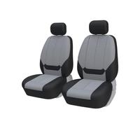 TOYOUN Housse Siege Voiture Universel Couvre Sieges pour Avant Protecteur de Siège de Auto pour 2 Sieges Airbag Accoudoir Compatible, Tissu Plat, Gris
