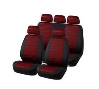 TOYOUN Housse Siege Voiture Universel Rouge Ensemble de Housses Siège Auto Universelle Jeu Complet en Tissu Couverture de Siège Voiture Couvre Sieges pour Avant et Arrière Accessoires Interieur, 5pcs…