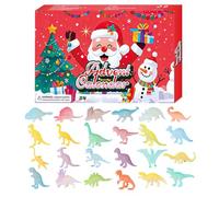 Toyown Toy de Noël - Glow in Dark Dinosaur Calendar, Festive Holiday Advent Game, adorable ensemble de figures saisonnières, ornement d'exposition décorative | Divertissement interactif pour p