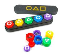 ToyPlash - 5 Pièces Jeu Gonggi Coréen Original - Les Osselets Coreens Jeux Traditionnel Coreen - Gonggi Korean - Jeux de Voyage et de Poche Gongi - Osselets Jeu Plastique Gong gi (Affaire)