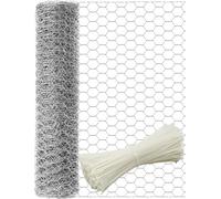 TOYPOPOR Grillage en métal galvanisé à Maillage Hexagonal, antirouille, Grillage à Poule pour protéger Plantes, légumes, Fleurs et Fruits Contre Les Chiens, Lapins, et écureuils - 40 cm x 15 m