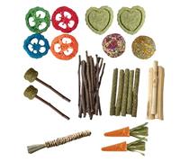 Toys à mâcher du hamster, jouets de lapin,Le bois traite le jouet de dentition des petits animaux - Petits animaux de compagnie SAFE D dents Care Chew Supplies pour Chinchillas Gerbils Cage Accessoire
