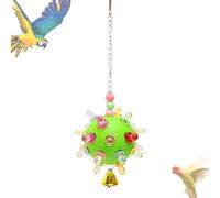 Toys à mâcher du Perroquet, Jouets Oiseaux pour Conures | Planet Design Toy coloré à Mastication,Relief Ennui Cage Accessoires Formation Boule de Butin avec Cloche pour Africain Gray