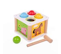 Toys BigJigs - Tap Tap Ball & Wooden Hammer Toy, Jouets à Balle, Marteau de Jouet martelant, Jouets de Marteau pour 1 an, Jouets éducatifs pour bébés, Jouets en Bois pour bébé