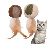 Toys Catnip pour chats, jouets catnip - Toys catnip de dentition pour chats intérieurs | Boule de plumes de poupée mignonne, jeux intérieurs interactifs apaisants pour masquer le chaton, exercice, net