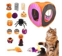 Toys De Chat Interactifs Pour Chats Intérieurs - Cat Toys Interactifs | Jouet De Chat Automatique | Mignon Cat Interactive Cae Tunnel | Toye De Souris Printemps À Balle À Balle À Balla De Plume Hallow