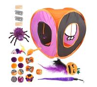 Toys De Chat Interactifs Pour Chats Intérieurs - Cat Toys Interactifs | Jouet De Chat Automatique | Mignon Cat Interactive Cae Tunnel | Toye De Souris Printemps À Balle À Balle À Balla De Plume Hallow
