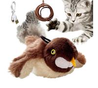 Toys de chat pour oiseaux - jouet en peluche réaliste pour faire face aux jeux de chasse jouet électrique pour les chats avec une activation tactile pour le mouvement et l'activité intérieure