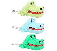 Toys de Dents, 3pcs Enfants Cartoon Animal Game Jouets, Mordant de Dentiste de Doigts Games d'action Skill Gag et Blagues Pratiques Toy Chain SetBiting Funny (Un mini-cocodile (couleur aléatoire))