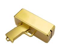 Toys de Gun Gun, en papier jouant de l'argent argent, faux pistolets, faites-le de la pluie jouet, portable de cash Gu Fake Bill Dispentier Money Shooter avec 100 PCS Play Money (Metallic Gold)