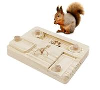 Toys de la recherche de souris, jouets d'enrichissement du hamster - Dispensateur de traitement de lapin en bois - Enrichissement jouet de recherche de nourriture, accessoires pour animaux de compagni