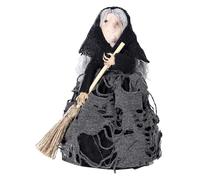 Toys De Marionnettes Drôles De Sorcière - Sorcière Sur La Halloween Bessen | Décoration De Vacances Effrayante Détaillée | EXQUISITE HEXENDECO Avec De Beaux Détails - Décoration De Pointe Des