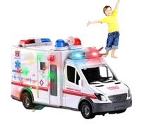 Toys de véhicules d'urgence, jouet d'ambulance réaliste avec des lumières de musique et LED Real Scene Restore ambulance favorise la motricité et l'imagination des jouets éducatifs pour les enfa