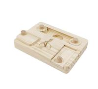 Toys d'enrichissement du hamster, Hamster Toys de recherche de nourriture | Plateau de traitement du hamster en bois - Le jeu de sniffle du puzzle de la peau éducative pour mâcher, creuser, explorer