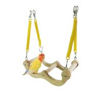 Toys D'oiseaux Pour Perruches, Jouets À Cage À Perruche - Toys De Swing De Printemps Du Perroquet En Bois,Hamac À Cacatoo, Activité De Recherche De Nourriture Pour Oiseaux, Jeu De Mastication De Poche