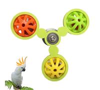 Toys du perroquet - boule de cloche de moulin à vent en rotation pour jeu interactif et stimulation sensorielle, accessoire de cage avec mouvement engageant, enrichissement d'exercice de diver