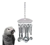 Toys en acier inoxydable - Perrot à mâcher, conditionneur de bec de cuillère | Jouet à mastication des oiseaux durables avec cuillères à anneaux pour bec sain, accessoire de cage interactif Conure les