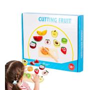 Toys en Coupe en Bois, Jouets De Coupe De Fruits en Bois, Apprentissage en Bois Et Jeu De Booster De Créativité - Jouer À des Accessoires De Cuisine Alimentaire, Faire des Jouets pour Garçons
