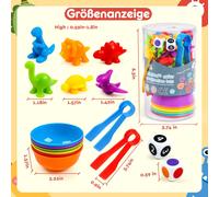 Toys For Ages 2 3 4 5 Years Old,Montessori Colorful Classification Toys With Assorted Sorting Cups And Clamps Educational Toy For Kids Fine Motor Skills Learning