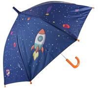 Toys & Gamers Parapluie spatial pour enfants, bleu marine avec motif planètes et étoiles, 76 cm de diamètre, auvent dôme coupe-vent