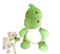 Toys grinçants en peluche pour animaux de compagnie, jouets à mâcher grincement pour chien - Fournitures de mastication difficiles pour un chiot animal - Design de forme de dinosaure Jouets grinçants