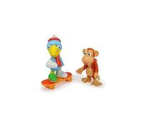 Toys - Héros de la Ville, Anton Le Singe, et Le kit Figurines avec Casimir Corbeau avec Skateboard avec roulement et Cartes à Collectionner avec Code