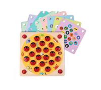 Toys Ladybug Garden Memory Game Educational Wooden Game for Children 3, 4 and 5 Years Old 8 Decors Stimulates Memory and Development of Cognitive S