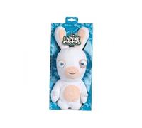 Toys Lapins Crétins Sonores Bouche Fermée 28 cm Blanc