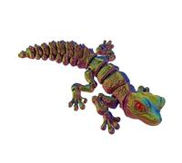 Toys lézard imprimés 3D - sculpture en plastique, décoration reptile articulée - petites figures de lézard flexibles qui font un mouvement réaliste, un modèle animal complet pour l'affichage de bureau