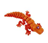 Toys lézard imprimés 3D - sculpture en plastique, décoration reptile articulée - petites figures de lézard flexibles qui font un mouvement réaliste, un modèle animal complet pour l'affichage de bureau