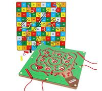 Toys of Wood Oxford Labyrinthe magnétique en Bois TOWO - Jeu de société de Puzzle mathématique et de Labyrinthe pour Enfants de 3 Ans et Plus