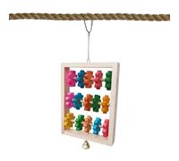 Toys pour oiseaux pour perroquets, jouets d'oiseaux Blocs en bois - Mâter les jouets perchoir le support - Bloc de morsure de cage à oiseaux décoratifs naturels pour les tourtereaux Conure Hamsters Fi