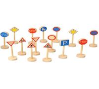 Toys Pure - 15 Wooden Road Signs