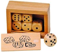 Boîte De 6 Dés En Bois Goki