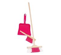 goki Pelle à poussière, balayette, balai 52cm rouge