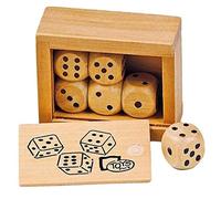 Toys Pure Goki HS239 Box with 6 Wooden Dice, Mixed, Medium