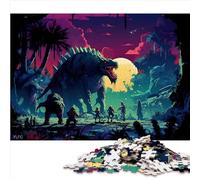 Toys Puzzle 1000 Pieces for Adults Difficult Jigsaw Puzzles Dinosaurs in The Jungle Wooden Jigsaw Puzzle for Adults Kids 14+ for Home Decoration 1000pcs(50x75cm)