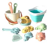 Toys Sand Toys - Kit de jouets Kids Beach, accessoires de jeu de sable compact | Outils robustes avec seau de rangement pour les jeux de pelouse, le plaisir de la piscine, les voyages de camping et le