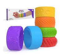 Toys Sensory Fidget pour E-nfants Et Adultes - Bracelet Sensory Bracelet Fidget, B-racelet Stretchy F-idget avec Texture Slap Band Toys Discompression Braveur pour Le Dortoir À Domicile 6Pack