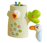 Toys Woodpecker - Toys D'apprentissage Sensoriel Pour Les Petites Compétences Athlétiques, Jeu De Jeu D'oiseau En Bois | Game D'alimentation Magnétique Pour Étirer De Belles Compétences Sportives Pour