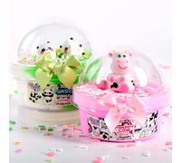 Toysbutty Fluffy Slime Lot de 2 paquets de slime parfumé préfabriqué à la fraise pour filles et garçons avec un joli anneau de slime pour enfants