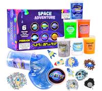 Toysbutty Galaxy Slime Kit 6 Slime Enfant Deja Fait Garçon Filles, Kit de Slime Enfant DIY Glow in Dark, Slime Coffret ASMR, 9 Charmes Galaxie, 6 Accessoires Décorations, Jouet ASMR Slim